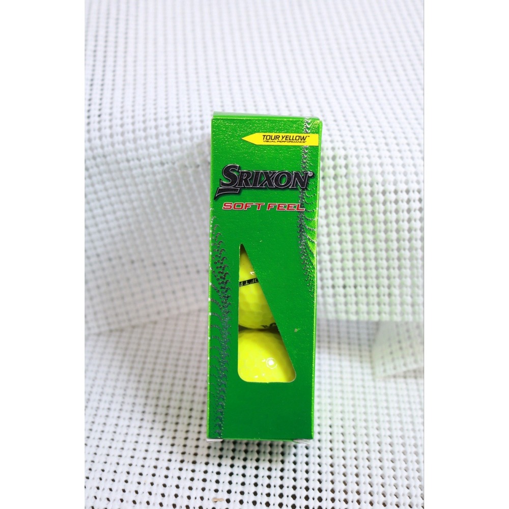 Srixon Soft Feel Golf Balls Tour Yellow 3 Pack 2PC Low Driver Spin 335198